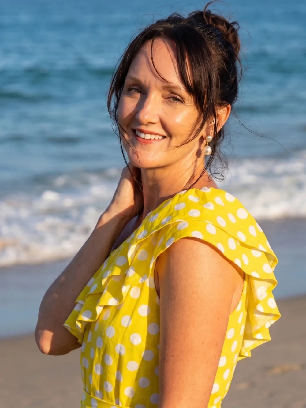 LISA MARIE FERNANDEZ for Target Yellow Polka Dot Dress